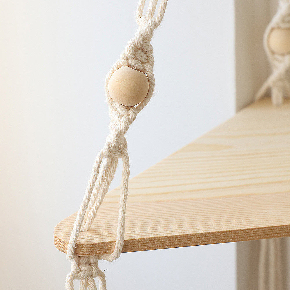 Hanging Macrame Shelf for Bedroom Decor